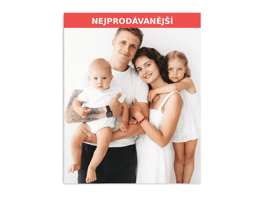 Foto obraz z vlastní fotky. Tisk na kvalitní plátno. - Bílý s jednou fotkou