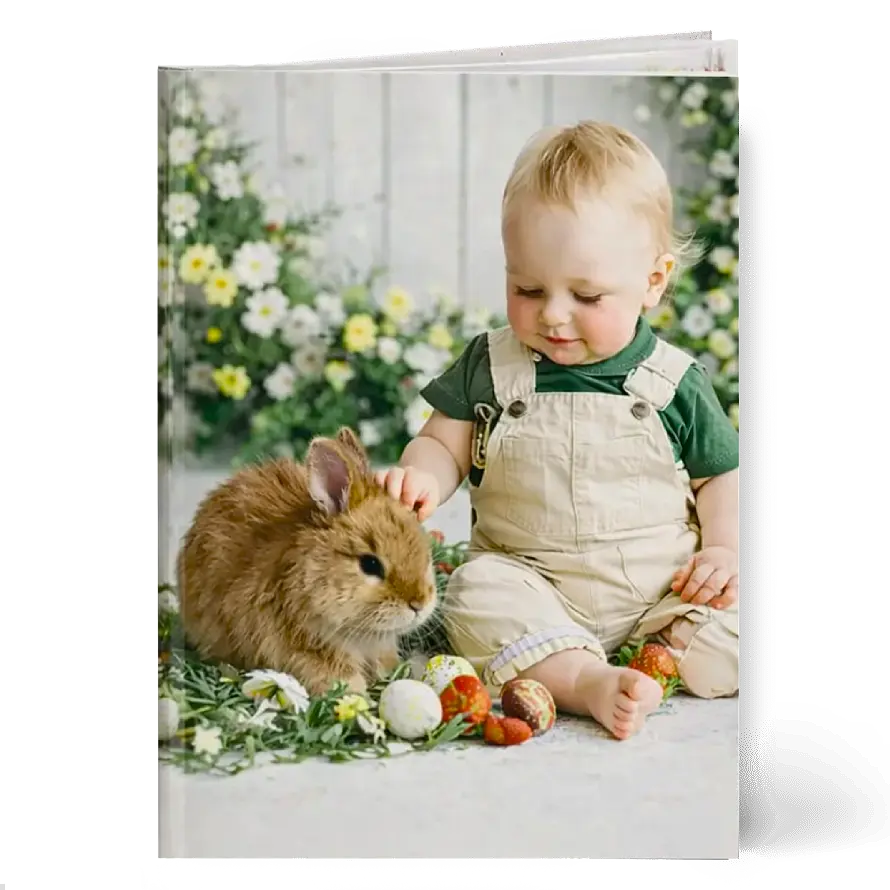 Kvalitní fotokniha velká A4 - vlastní foto na deskách. Levně online. - Elegantní bílá