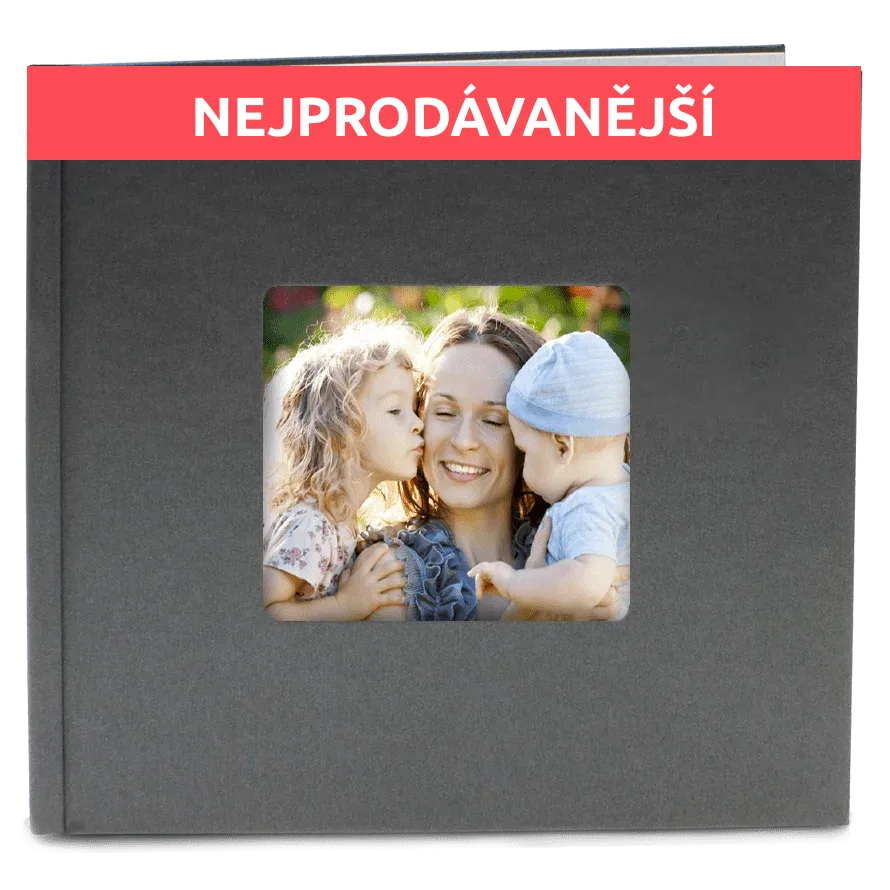 Fotokniha online. Skvělá akce na fotoknihu 21x21 desky Antracit - Elegantní bílá