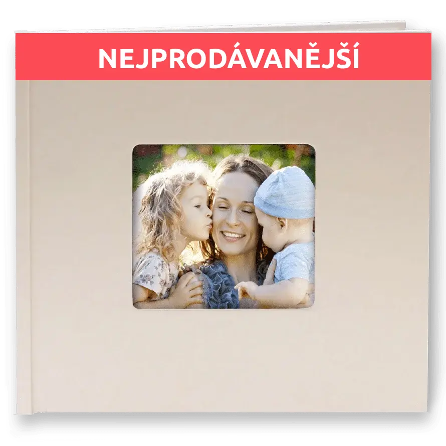 Fotokniha online do 24hod. Akce na fotoknihu 21x21 přírodní desky - Elegantní bílá