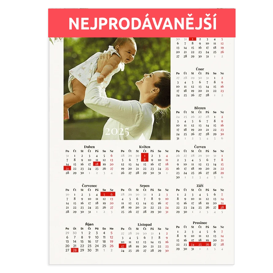 Magnetický kalendář - Květinový roční