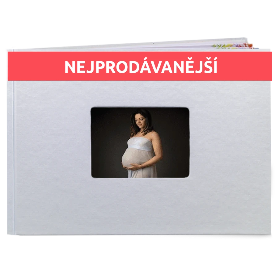 Fotokniha levně. Vaše nejlepší foto kniha A4 šířka v barvě perleťové - Elegantní bílá