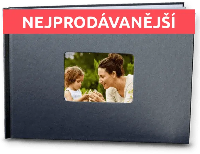 Fotokniha levně. Vaše nejlepší foto kniha A4 šířka v barvě Antracit - Elegantní bílá