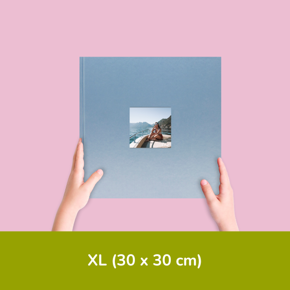 Modrá fotokniha ve formátu XL