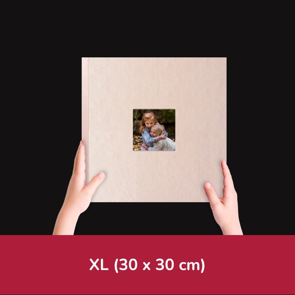 Růžová fotokniha ve formátu XL