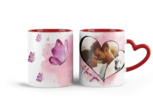 Hrnek s vlastním potiskem je nejlepší dárek ever - Dvojsrdce