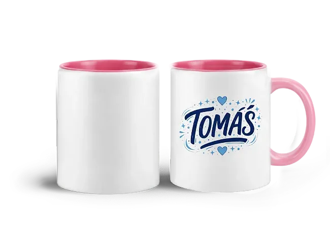 Růžový hrnek svátek Tomáš