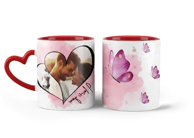 Hrnek s vlastním potiskem je nejlepší dárek ever - Dvojsrdce