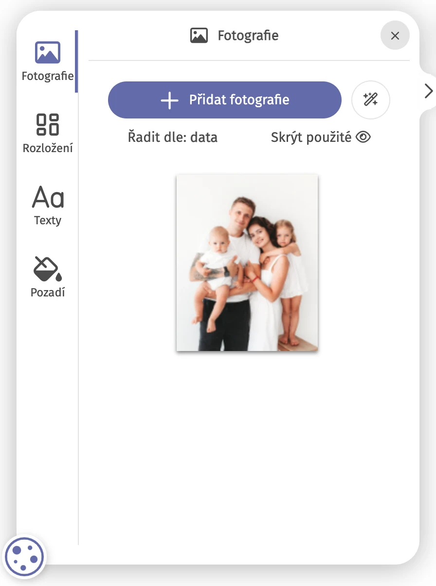 Editor pro nahrávání fotografií