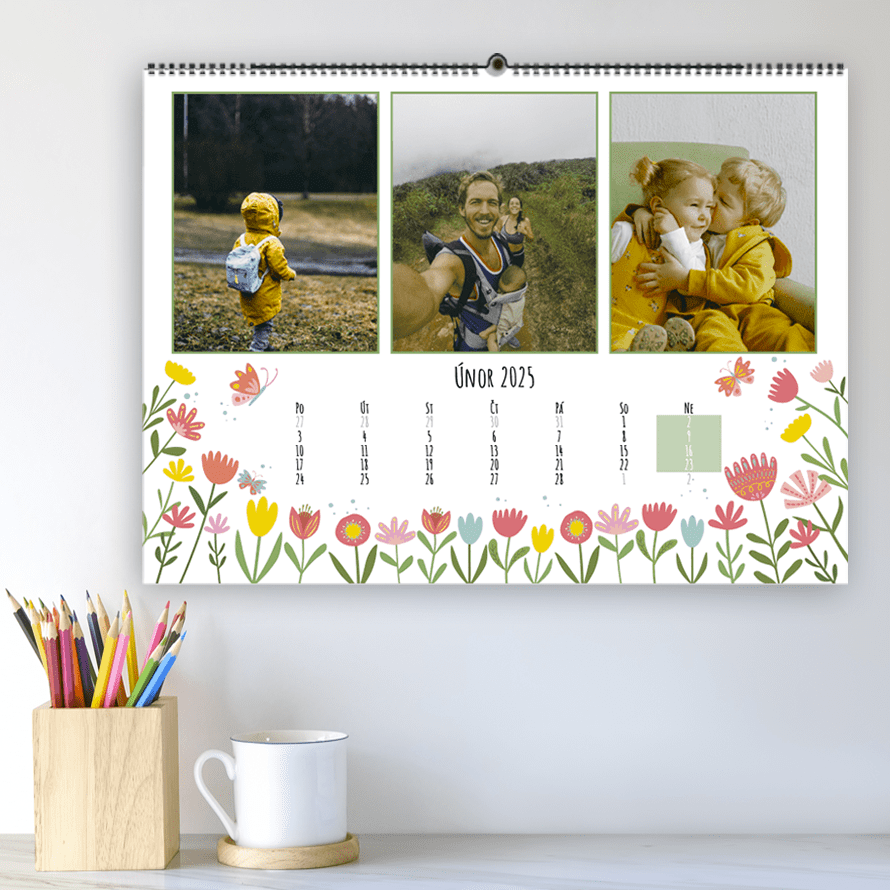 Fotokalendář z vlastních fotek moderní vzor