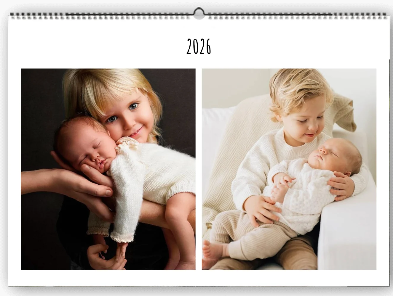 Fotokalendáře z vlastních fotek 2026 jednoduše online - Bílý x foto