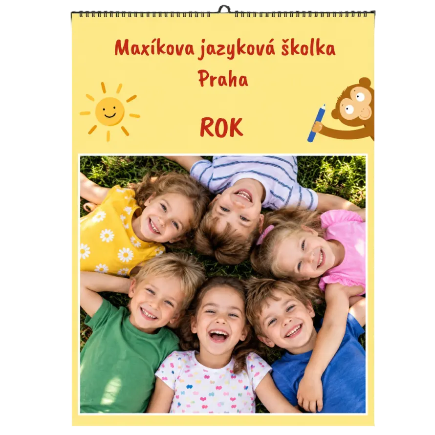 kalendář na výšku anglická školka