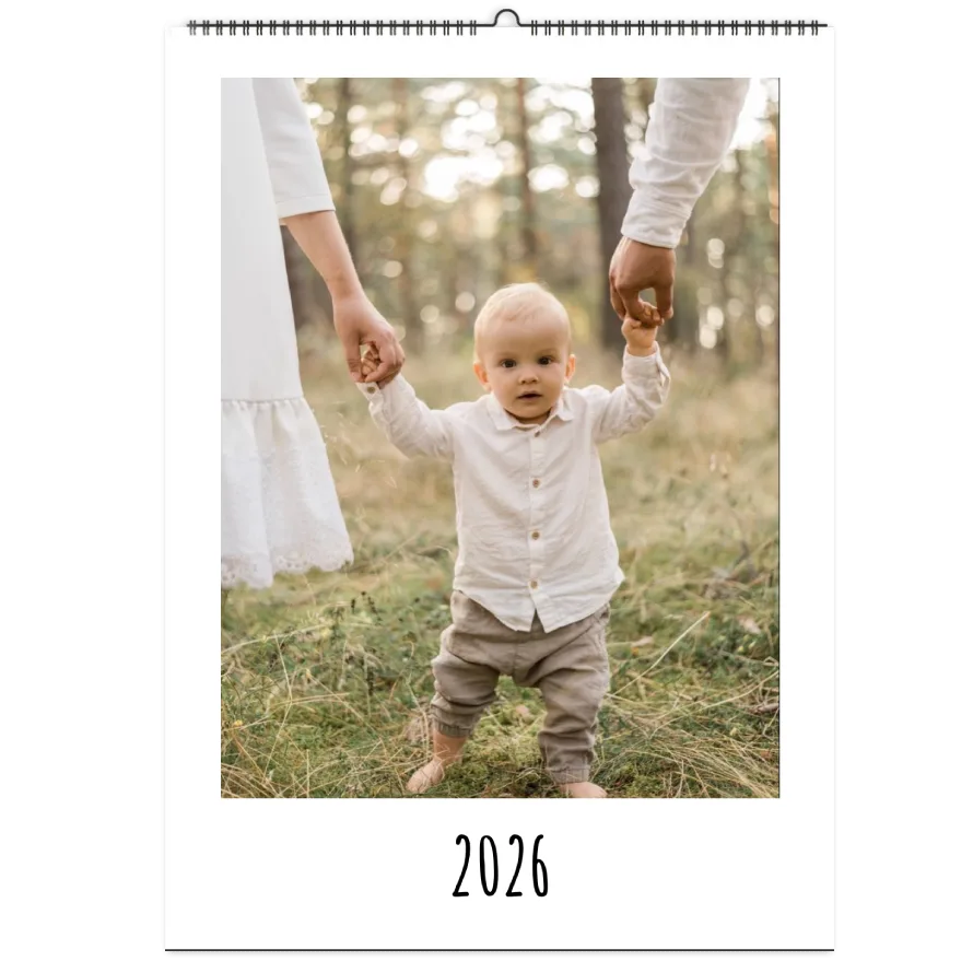 Fotokalendář 2026. Vlastní kalendář jako dárek - Bílý x foto