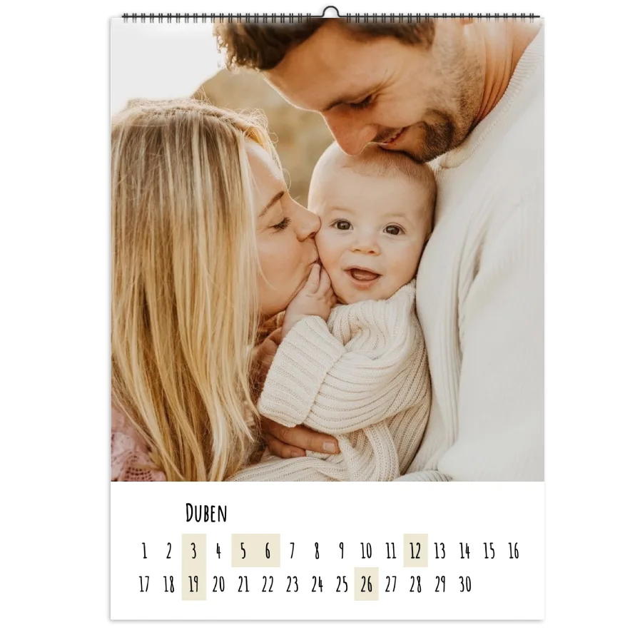 Fotokalendář 2026. Vlastní kalendář jako dárek - Bílý x foto