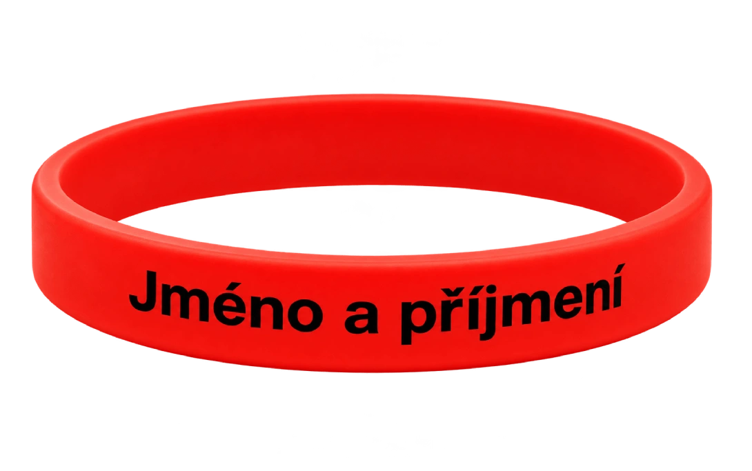 Náramek bezpečí červená barva