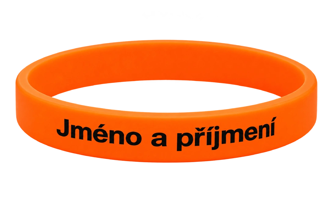 Náramek bezpečí oranžová barva