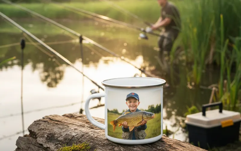Plecháček s fotkou a rybaření - Vzor 2