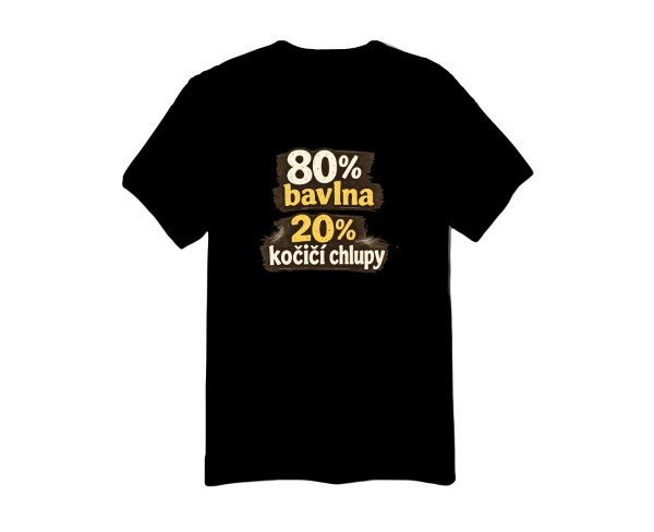 černé tričko s vtipným nápisem